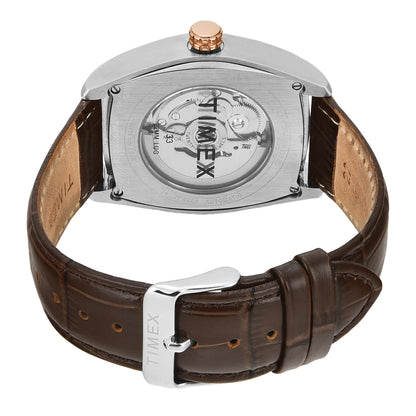 TIMEX Men Silver Rectangle Dial Analog Automatic Watch - TWEG25901
