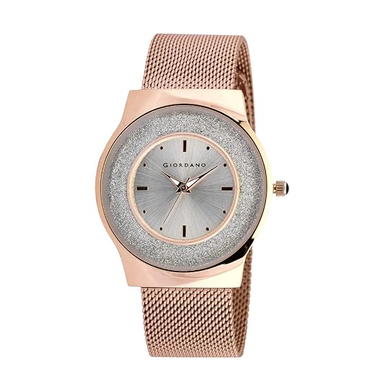 Giordano Analogue Silver Dial Women's Watch-GZ-60016-22