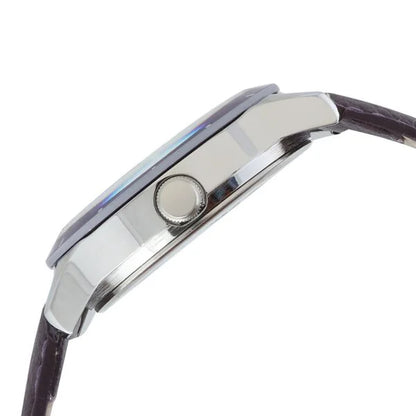 Fastrack Quartz Analog Purple Dial Leather Strap Watch for Girls NN6078SL05