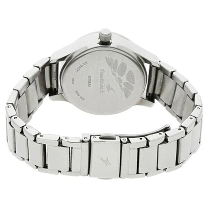 Fastrack Quartz Multifunction Silver Dial Stainless Steel Strap Watch for Girls 6078SM08