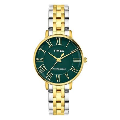 TIMEX Analog Watch for Woman with Round Dial & Water Resistant Women's Wrist Watches TWEL19107