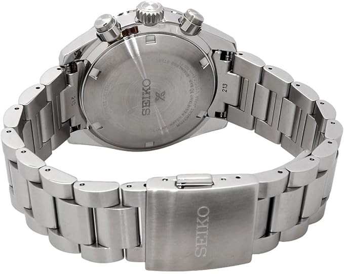 Seiko SSC939P1 Prospex Speedtimer, Solar Chronograph, Solar Chronograph, Men's Watch, Curved Sapphire Glass, Silver, Blue Bezel, Overseas Model
