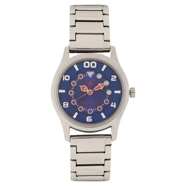 Fastrack Quartz Analog Blue Dial Stainless Steel Strap Watch for Girls 6116SM01