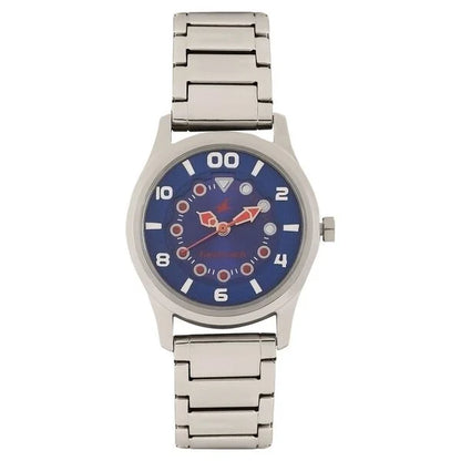 Fastrack Quartz Analog Blue Dial Stainless Steel Strap Watch for Girls 6116SM01
