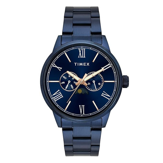 TIMEX Analog Watch for Men with Round Dial & Water Resistant Man's Wrist Watches