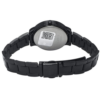 TIMEX Analog Watch for Women with Black Round Dial & Black Stainless Steel TW000T633