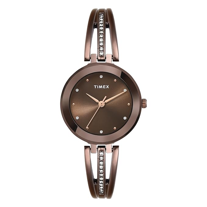TIMEX Brown Round Dial Analog Women's Watch - TWTL10324