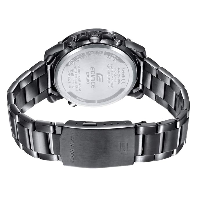 Casio Edifice Analog-Digital Black Dial Men's Watch-ECB-20DC-1ADF