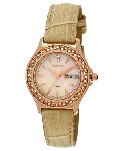 Casio Sheen Multi Function Analog Multi-Color Dial Women's Watch - SHE-4800GL-9AUDR (SX104)
