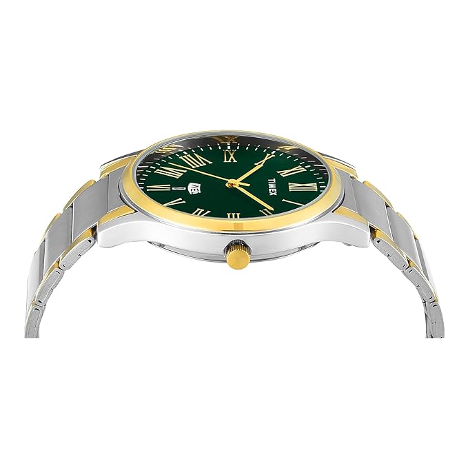 Timex Trendline Round 39mm Green Dial Analog Watch  - For Men TW000R470