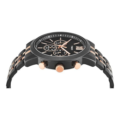 Timex Trendline Men Quartz Black Dial Chronograph Stainless Steel Watch TWEG32202
