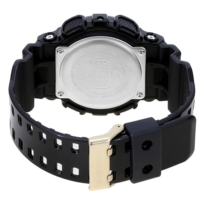 Casio G-Shock GA-140GB-1A1DR Black & Gold Analog-Digital Dial Black Resin Strap Men's Watch Shock and 200M Water Resistant G1021