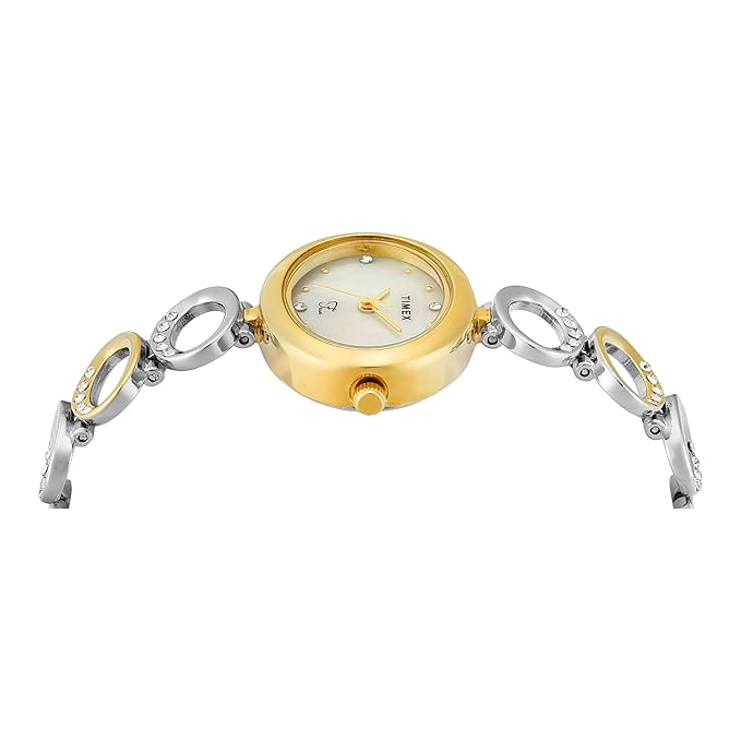 TIMEX Fria White Oval Dial Analog Women's Watch - TWEL24000