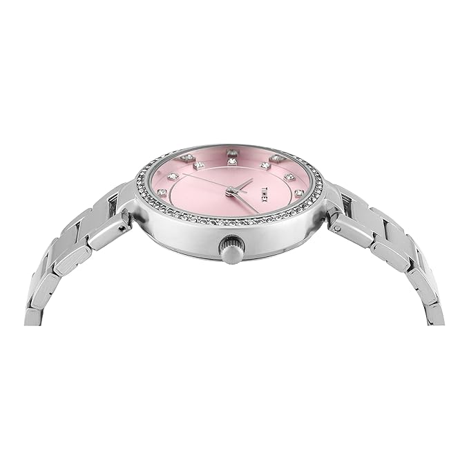 TIMEX Pink Round Dial Analog Women's Watch - TWEL18731