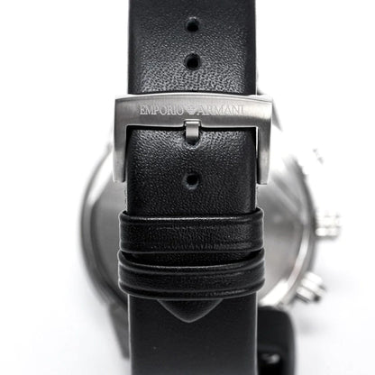 Emporio Armani Leather Analog Black Dial Men Watch AR11243