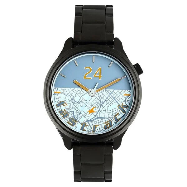 Fastrack Road Trip Quartz Analog Bicolour Dial Stainless Steel Strap Watch for Girls 6188NM02