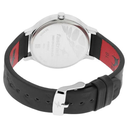 Fastrack I Love Me Quartz Analog Black Dial Leather Strap Watch for Girls NR6189SL01