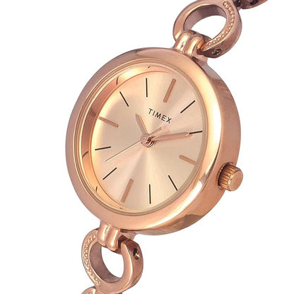Classics Women Quartz Rose Gold Dial Analog Stainless Steel Watch TWEL11434