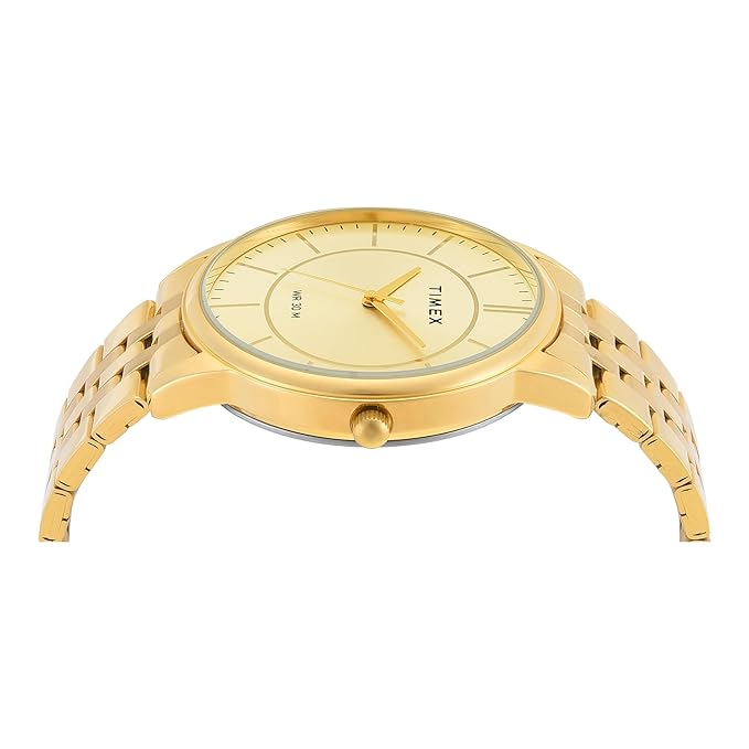 TIMEX Classics Analog Watch for Men with Round Dial & Water Resistant Man's Wrist Watches - TWTG12104