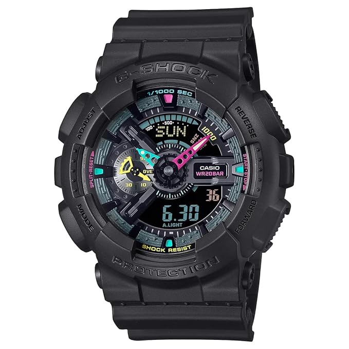 Casio G-Shock GA-110MF-1ADR Analog-Digital Black Dial Men Watch Black Resin Strap (G1550)