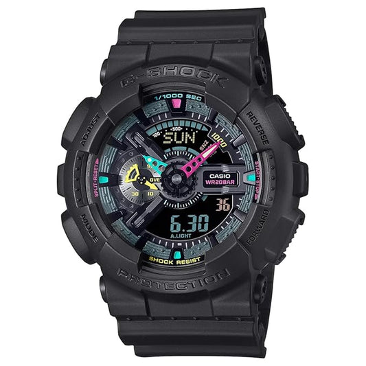 Casio G-Shock GA-110MF-1ADR Analog-Digital Black Dial Men Watch Black Resin Strap (G1550)