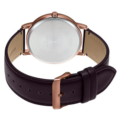 Casio Men Leather Analog Brown Dial Watch-Mtp-B120Rl-5Avdf - A2045