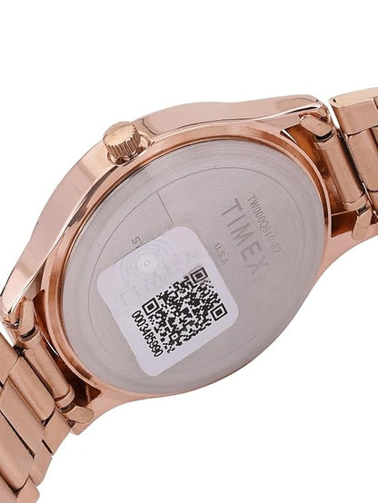 Timex Fashion Rose Gold Dial Women Watch-TW000Q810