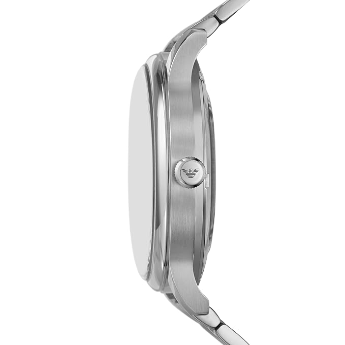 Emporio Armani Stainless Steel Analog Black Dial Men's Watch-AR60081