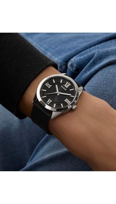 GUESS Men's Analogue Quartz Watch with Silicone Strap GW0894G1