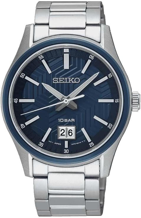 Seiko Stainless Steel Classic Quartz Men's Analogue Watch-Sur559P1, Silver