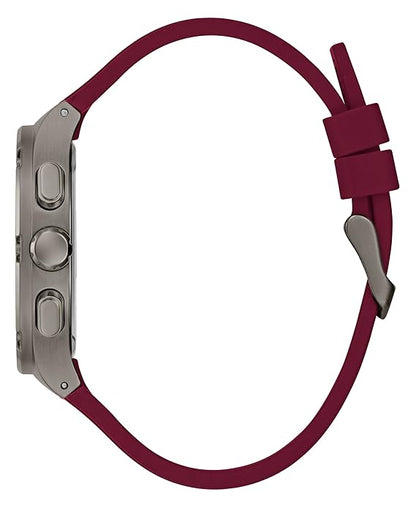 GUESS Men Gunmetal Square Stainless Steel Dial Analog Watch- GW0571G4
