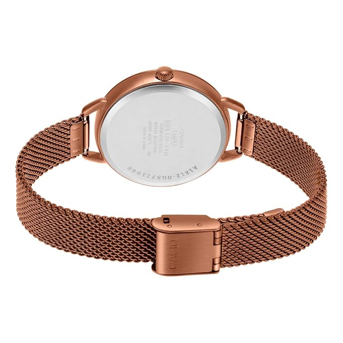 Casio Enticer Analog Rose Gold Dial Women's Watch - LTP-E413MR-9ADF (A1799)