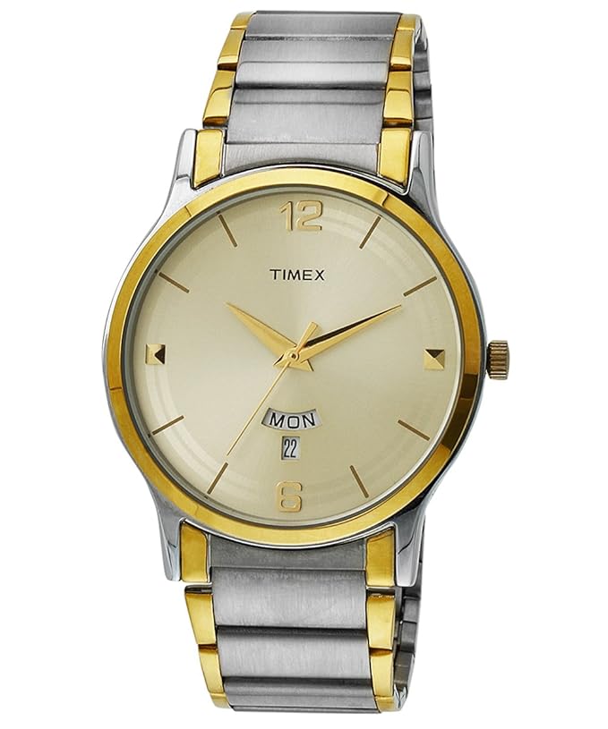 Classics Men Quartz Beige Dial Analog Stainless Steel Watch TW000R426