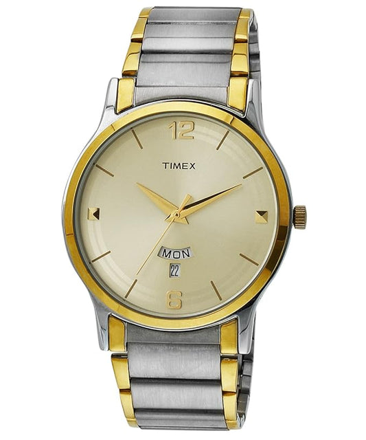 Classics Men Quartz Beige Dial Analog Stainless Steel Watch TW000R426