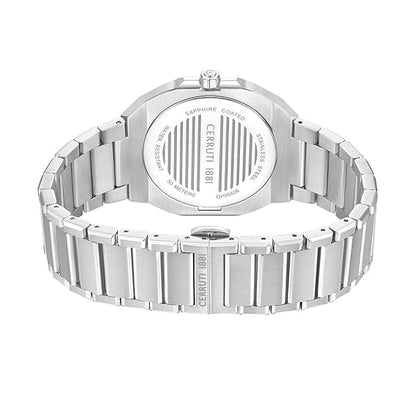 Cerruti FW25 with 3 Hands White Dial Silver Stainless Steel Strap Watch for Men - CECIWGH0042601