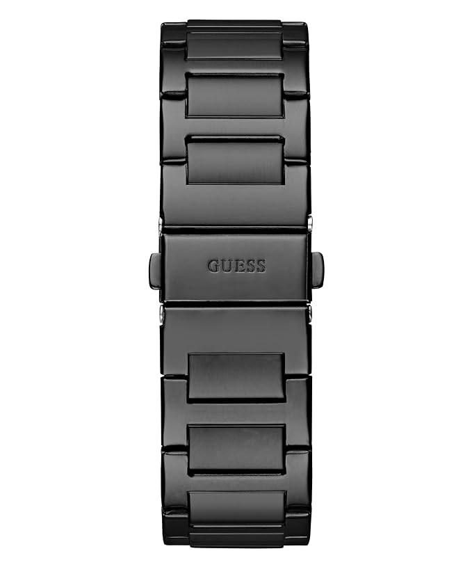 GUESS Men Black Square Stainless Steel Dial Analog Watch- GW0631G2