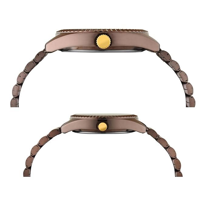 TIMEX Trendline Brown Round Dial Analog Pair Watch - TW00PR344