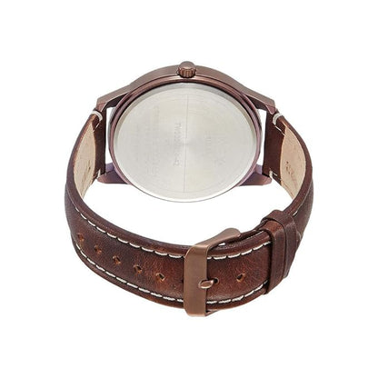 Timex Fashion Men's Digital Brown Dial Round Case Multifunction Function Watch -TW000U914