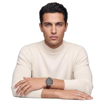 Daniel Wellington Round 42mm Grey Dial Analog Men Watch - DW0DG2000