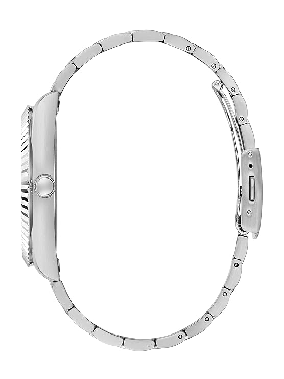 GUESS Stainless Steel Analog Men's Black Dial Silver Band Watch-Gw0265G1