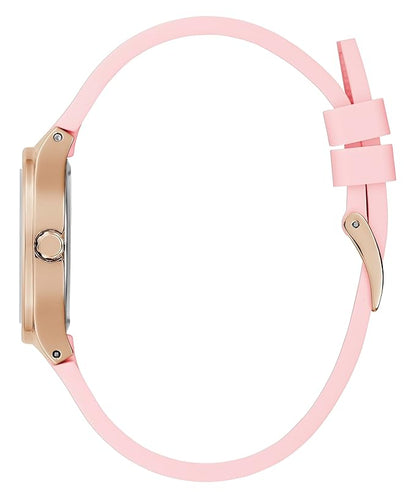 GUESS Silicone Women Pink Analog Square Dial Watch- Gw0658L2, Pink Band