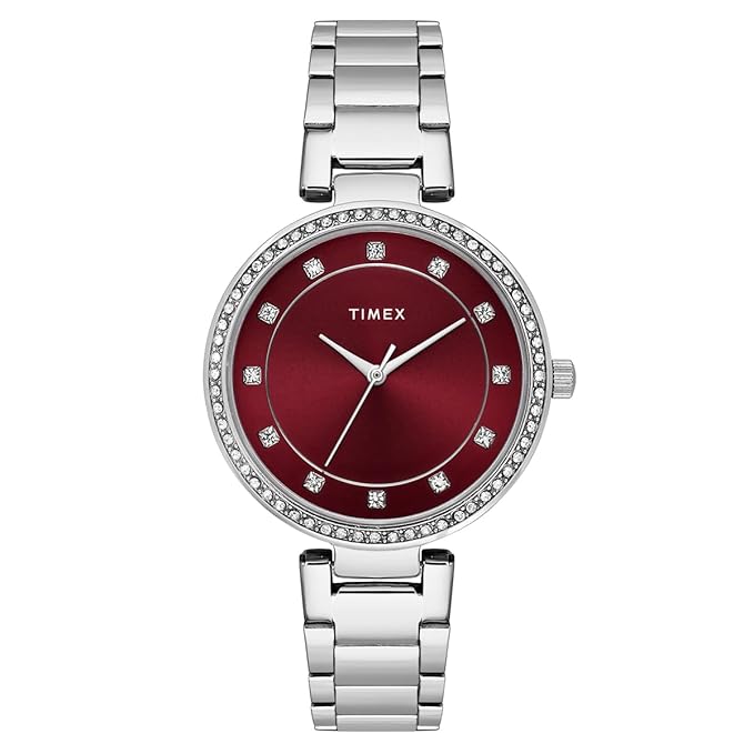 TIMEX Champagne Round Dial Analog Women's Watch - TWEL18712