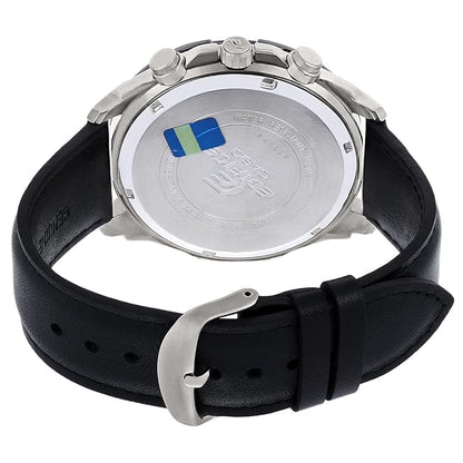 Casio Edifice EFR-539L-1AVUDF Black Analog Dial Black Leather Band Men's Watch Chronograph 100M Water Resistant EX193