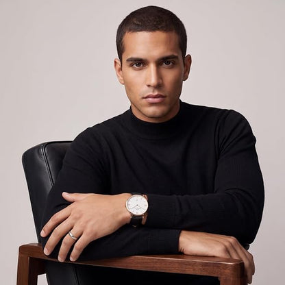 Daniel Wellington Round 42mm White Dial Analog Men Watch - DW0DG1802