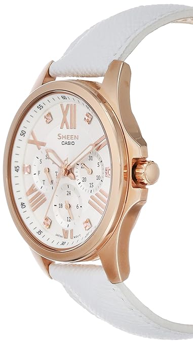 Casio Sheen Analog Silver Dial Women's Watch - SHE-3806GL-7AUDR (SH193)