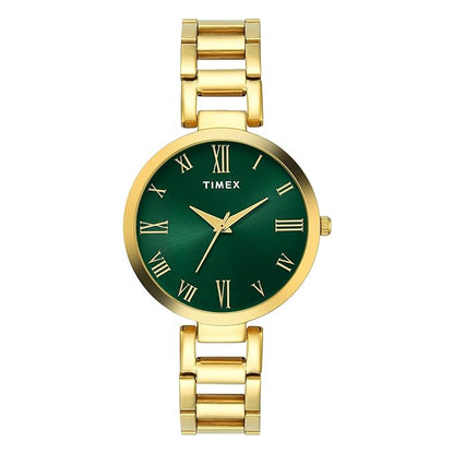 TIMEX Analog Watch for Woman with Round Dial & Water Resistant Women's TW000X273