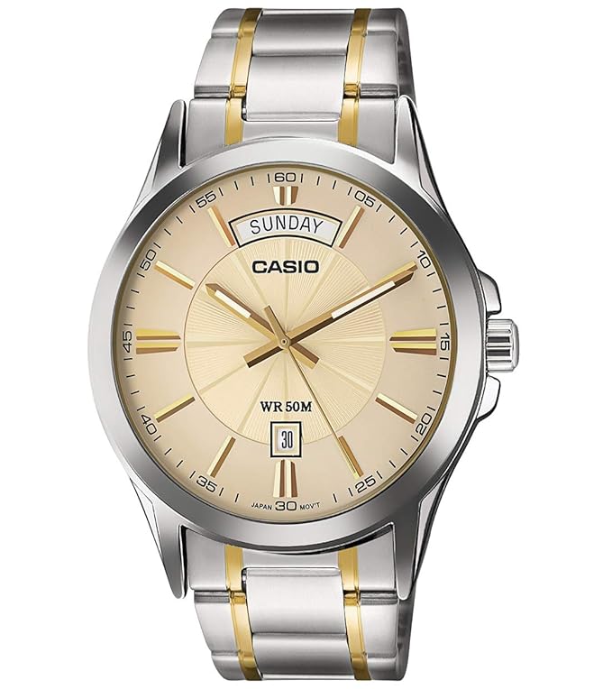 Casio Analog Beige Dial Men's Watch-MTP-1381HG-9AVIF (A1770)