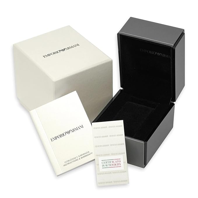 Emporio Armani Stainless Steel Analog Black Dial Men Watch-AR1676