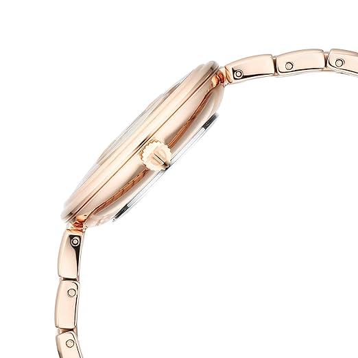 Titan Aura Quartz Analog Rose Gold Dial Rose Gold Stainless Steel Strap Watch for Women-NT95240WM01