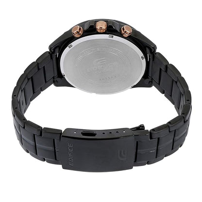 Casio EDifice EFR-556DC-1AVUDF Black Analog Dial Black Stainless Steel Band Men's Watch Chronograph 100M Water Resistant EX493